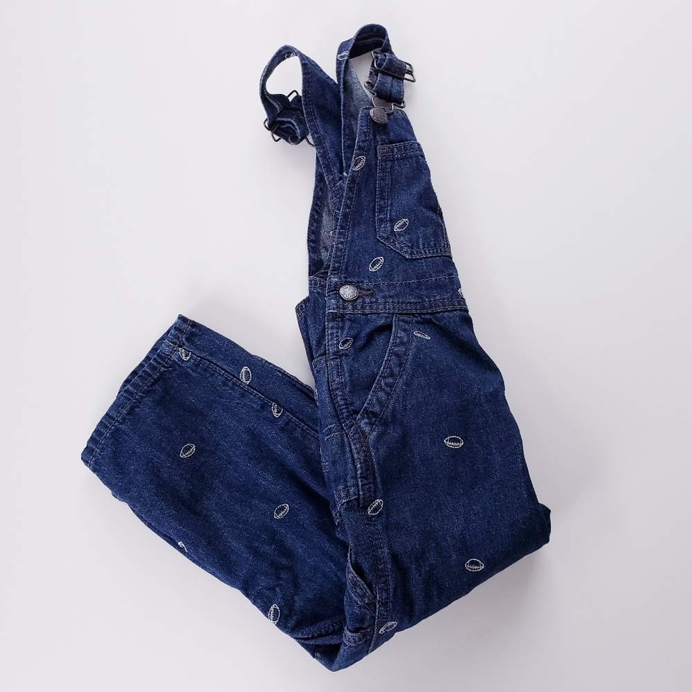 OshKosh Vintage Denim Football Jumper Overalls Size 4